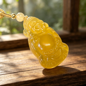 D118 Pendant Necklace: Yellow Abundance Icon