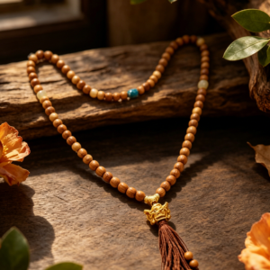 D219 Peach Wood Soul Necklace(Random style)
